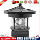 Lighthouse Solar LED Light Garden Outdoor Beacon Rotating Beam Lamp (Black)