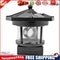 Lighthouse Solar LED Light Garden Outdoor Beacon Rotating Beam Lamp (Black)