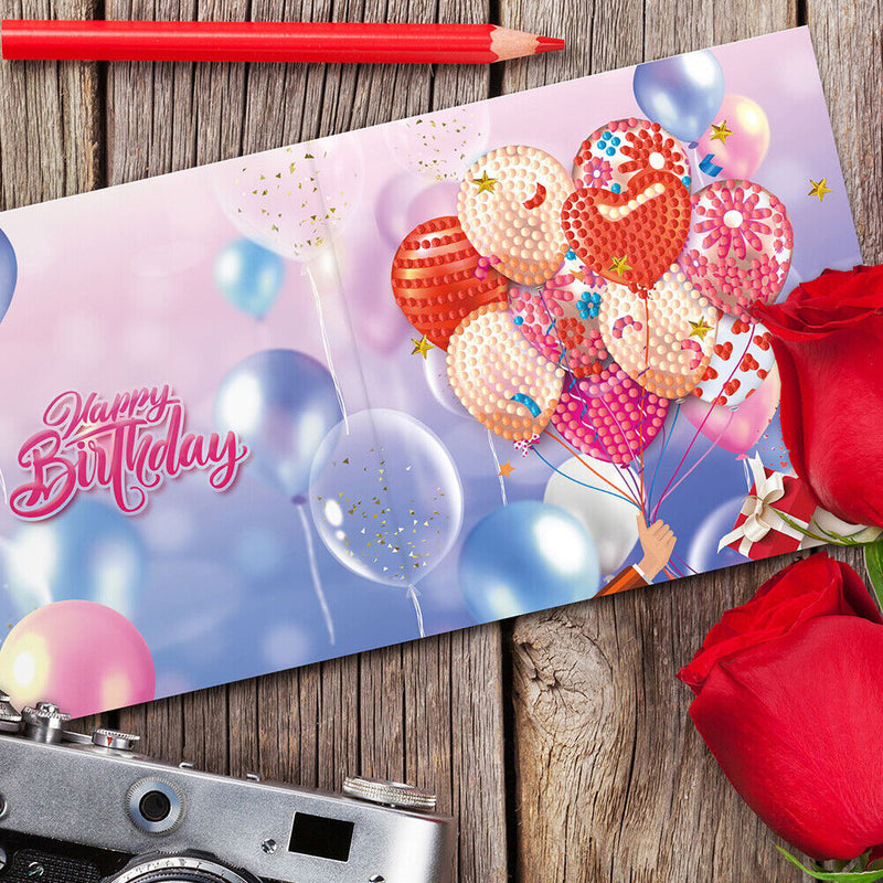 12pcs DIY Diamond Painting Greeting Cards Mosaic Birthday Postcard (HKDZ07)