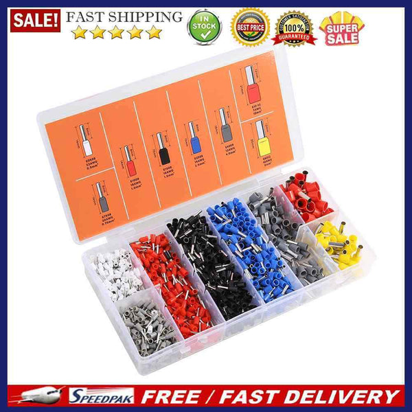 1200pcs Tube Insulating Insulated Terminal Cable Wire Connector Insulating