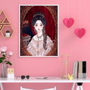 Beauty Girl Oil Paint by Numbers Hand Painted Frameless Picture Home Ornament