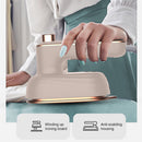 Mini Steam Iron Handheld Wet Dry Portable Garment Steamer (EU Light Pink)