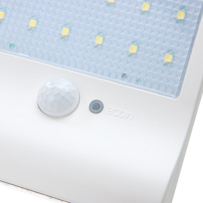 Solar LED Wall Lamp IP65 Human Induction Sensor White Light Outdoor (White)