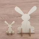 Happy Easter Wooden Desktop Ornament Easter Rabbit Chips Easter Decoration