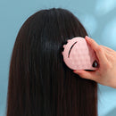 #A Silicone Hair Scalp Massager Brush Massaging Shampoo Brush Bathing Cleaner Ba
