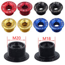CANSUCC Bike Crank Cover Screws Bicycle Crankset Bolt Cap Screw (Blue M20)