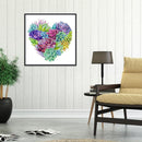 5D DIY Full Drill Diamond Painting Heart Cross Stitch Mosaic Kit Home Wall Ar