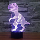 Colorful LED Dinosaur Night Light Halloween Lamp Touch Remote Control Ornaments