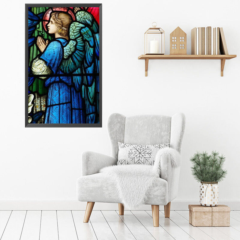 Praying Girl Full Round Drill Mosaic Diamond Painting DIY Rhinestone Crafts Gift
