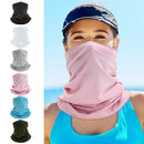 Cycling Pure Color Face Cover Riding Sunscreen Scarf Outdoor Bandana (Pink)