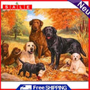 Acrylic Painting By Numbers DIY Dog Drawing Hand Painted Wall Pictures Craft