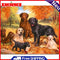 Acrylic Painting By Numbers DIY Dog Drawing Hand Painted Wall Pictures Craft