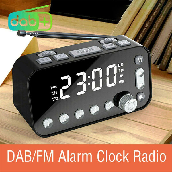 Digital Dual Timer LED Radio Clock Home Decor Alarm Clock Sleep Bedside Clocks