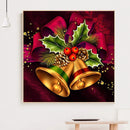 5D DIY Full Drill Round Shape Christmas Bell Rhinestone Kit Diamond Drawing