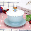 Multi-functional Silicone Dust-proof Bowl Cover Leak-proof Cup Lid (White) Newly