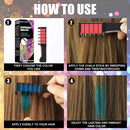 Hair Chalk Disposable Hair Dye Washable Healthy Hair Dyeing Brush (Red)