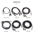 3pcs 3.5mm Jack Male to 2 RCA Aux Cable Cotton Braided (0.5 m)