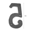Metal Digital Number Cast Iron House Sign Doorplate DIY Cafe Wall Decor (5)