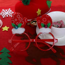 Funny Christmas Present Red Gloves Glasses Christmas Party Makeup Props