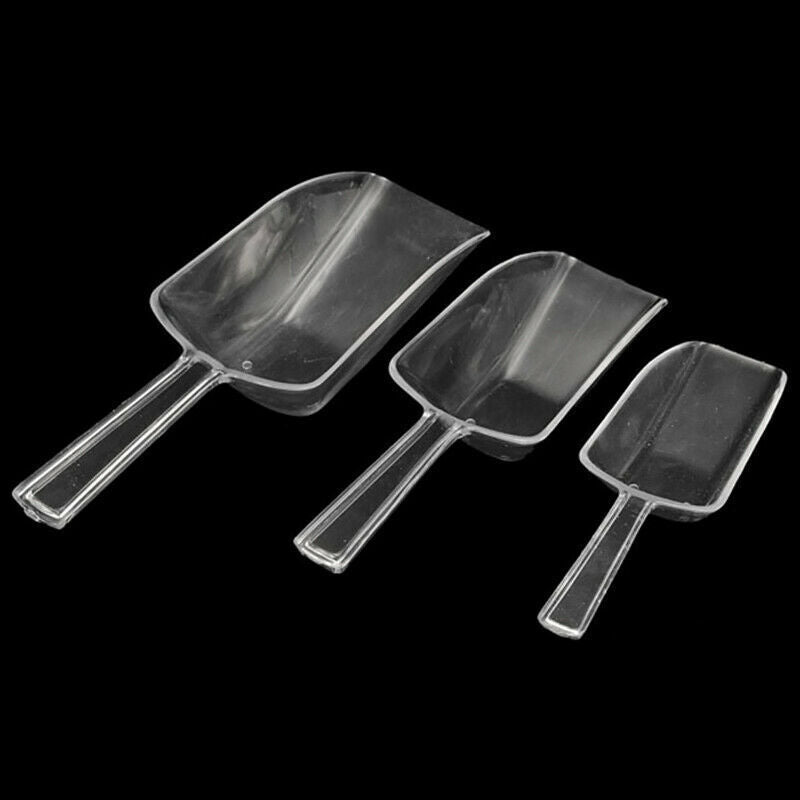 3* Clear Plastic Scoop Bar Buffet Wedding Sugar Sweet Ice Bag Food Gift H5D4
