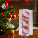 Creative Christmas Onion Printed Ball Xmas Tree Pendant Decor Prop (Red) Newly