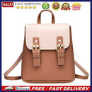 Fashion PU Leather Hit Color Girls School Bags Splicing Flap Women Shoulder Bags
