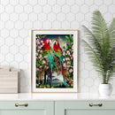 Diamond Painting Parrots Branch DIY Embroidery Mosaic Craft Needlework Decor Kit
