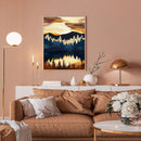 Frameless Oil Paint By Numbers DIY Forest Mountain Picture Craft Kit for Home
