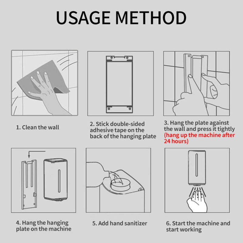 Automatic Wall Soap Dispenser Induction Hand Washer Machine (Alcohol Spray)