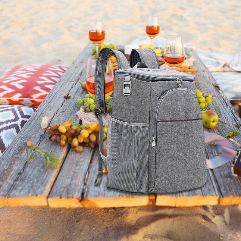 #A 30L Cooler Backpack Waterproof Shoulder Ice Bag Large Capacity Outdoor Equipm
