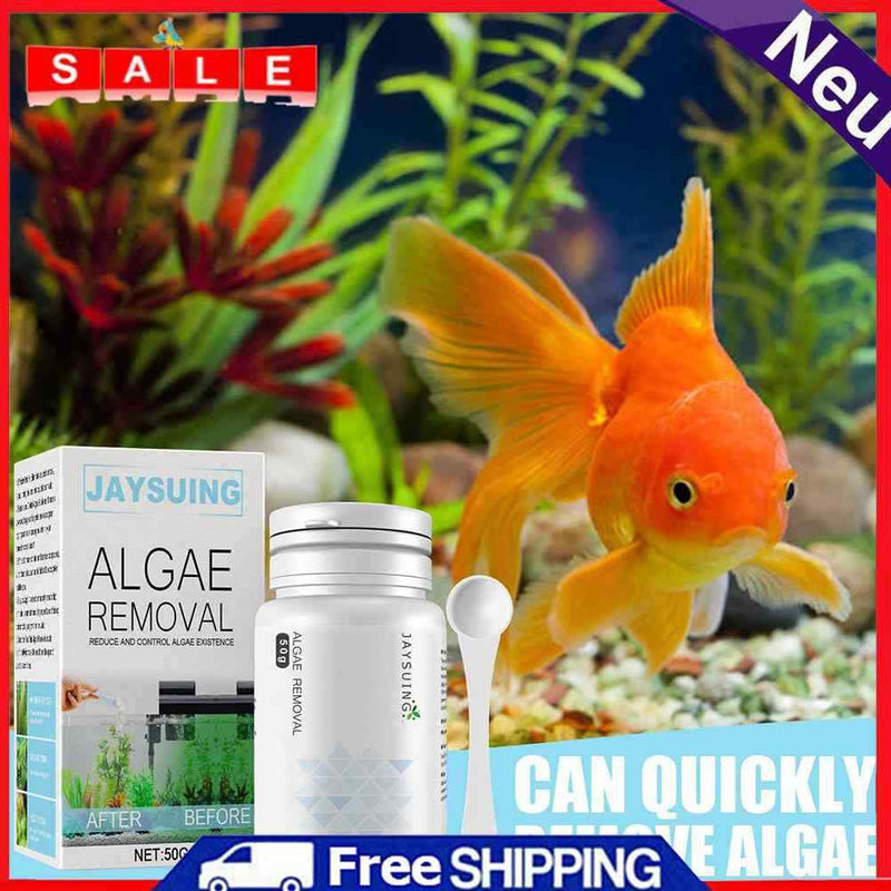 50g Aquarium Water Cleaning Tablets Aquarium Pond Algae Remover with Spoon