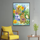 Spring Rabbit 5D DIY Full Round Diamond Painting Mosaic Canvas Cute Picture Gift
