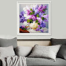 5D DIY Round Drill Diamond Painting Lavender Cross Stitch Embroidery Crafts