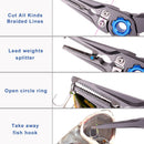 Outdoor Spring Fishing Lure Pliers Tongs Hook Remover Braid Line Cutter Scissors