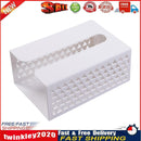 Wall Mounted Self Adhesive Tissue Box Napkin Toilet Paper Holder (White) Newly