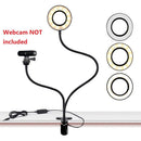 Photo Studio Selfie LED Ring Lamp w/ Phone Holder Bracket for Live Makeup Lig