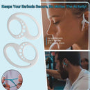 2pcs Soft Earphone Anti-Drop Clip Holder Earplug Protector Cover (White) Newly