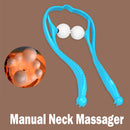 2-Ball Rolling Manual Neck Massager Pain Relief Hand Massage Tool (Blue) Newly