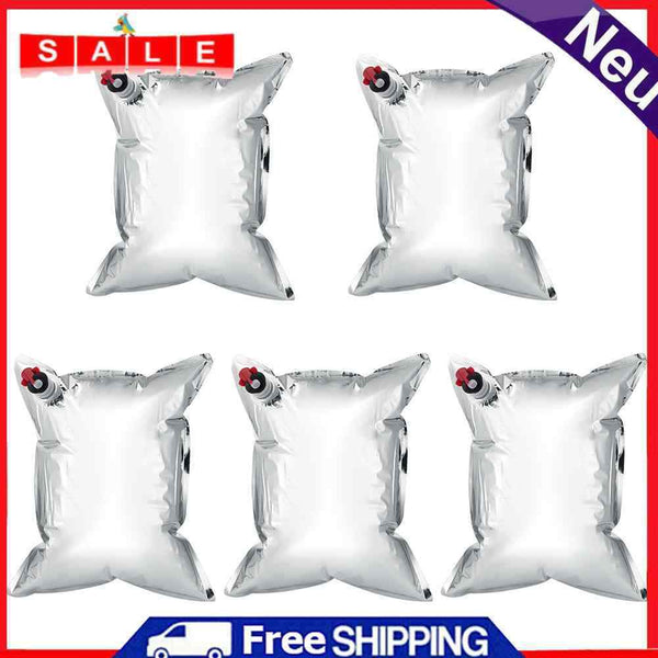 5pcs 20L Aluminum Foil BIB Bag for Food Beer Wine Juice Drink Storage Organizers