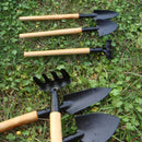 3pcs Mini Plant Garden Gardening Tools Set With Wooden Handle Tool Rake Shovel