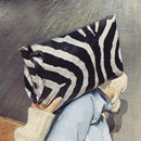 Leopard Print Leather Clutch Women Purse Zip Wallet Travel Makeup Storage Bag