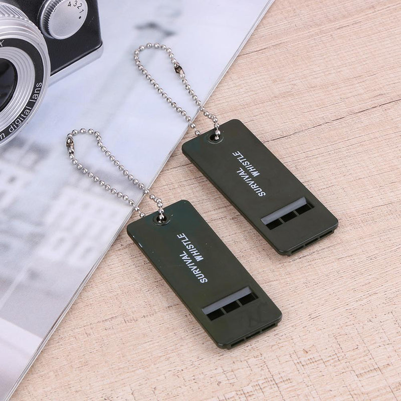 6pcs 3-Frequency Sound Outdoor Survival Whistles Emergency Rescue Kit
