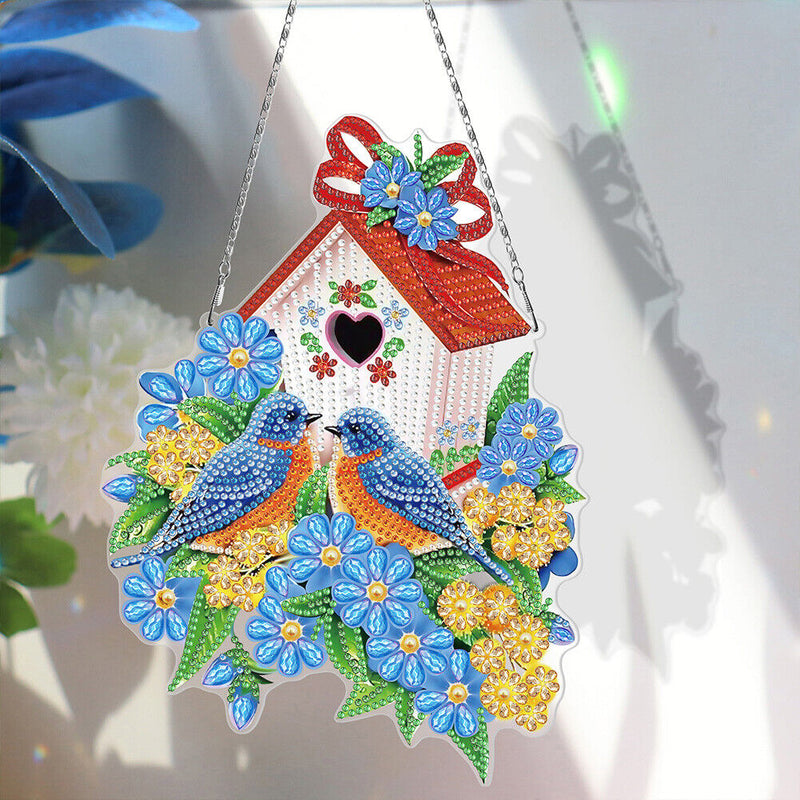 DIY Diamond Painting Wreath Handmade 5D Rhinestone Drawing Door Flower Garland