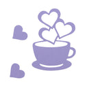 Love Heart Hot Coffee DIY Carbon Steel Cut Die Metal Stencil