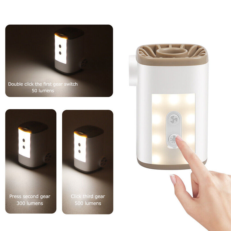 Tiny Portable Electric Pumps with Lamp Outdoor Supplies for Air Cushions