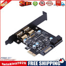 PCI-E to USB 3.0 2 Port PCI Express Expansion Card 19-Pin Power Connector