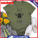 Fashion Just Bee Kind Short Sleeve T-shirt (Army Green XXL) -02923