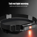 Outdoor Fishing Headlight USB Rechargeable Waterproof Head Flashlight for H