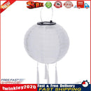 Solar Nylon Lantern Lamp Waterproof Hanging Light Festival Decor (White) Newly