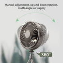 Remote Control Floor Table Air Cooler Ceiling Fan with Tripod LED (Grey)